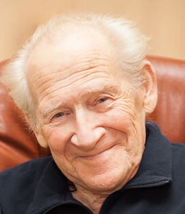 Elderly man smiling